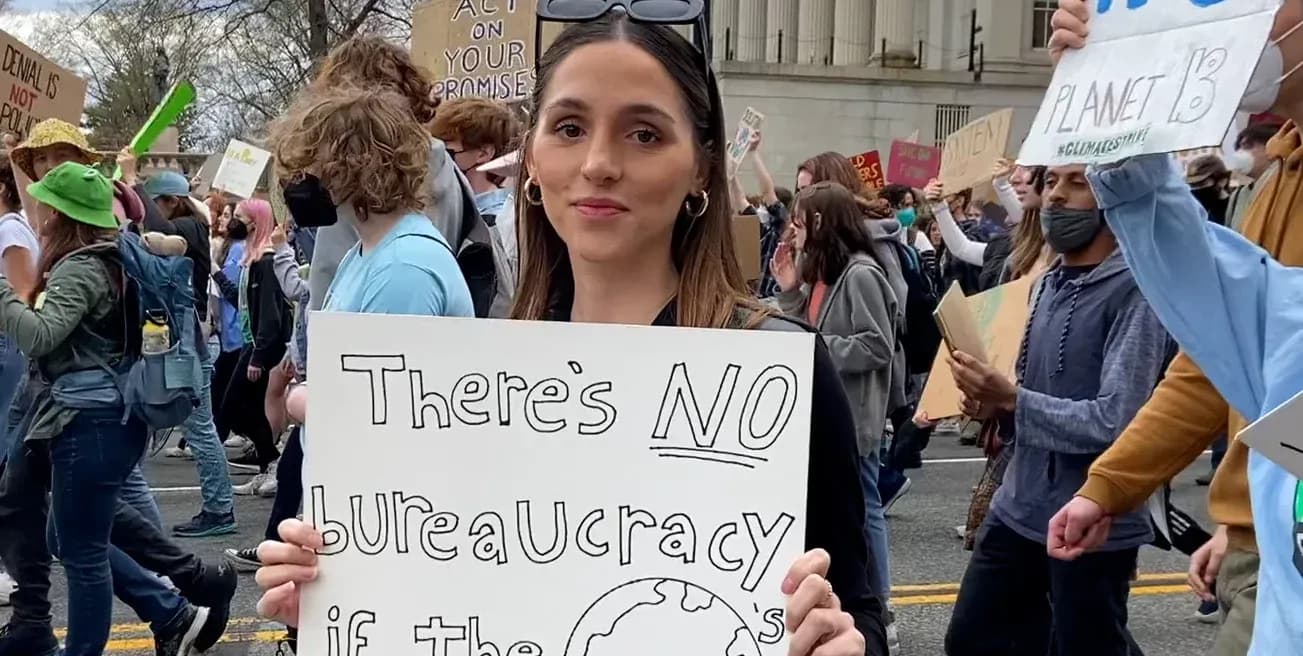 Activists March Through DC Demanding Biden Declare A Climate Emergency